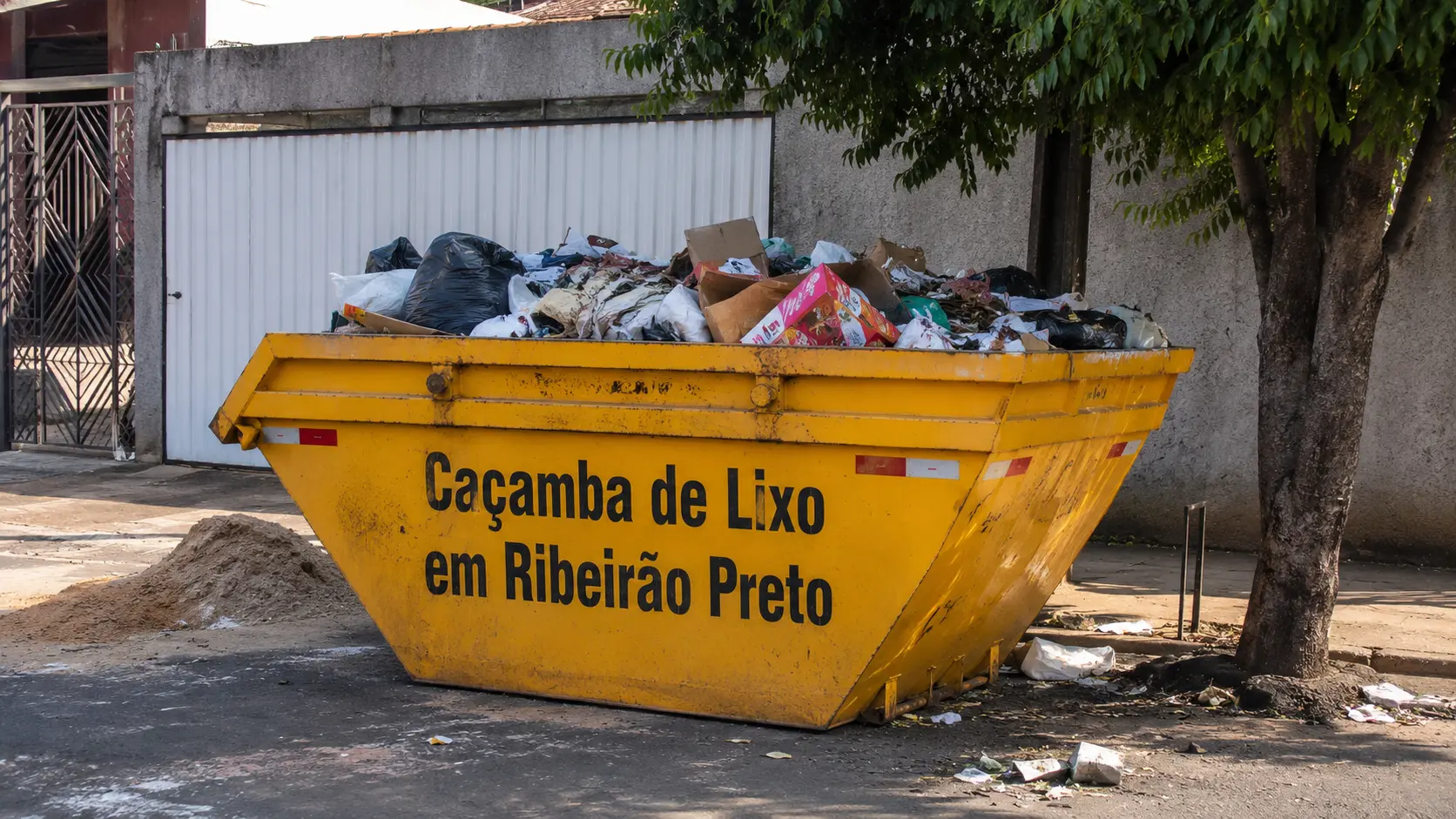 Caçamba de lixo para limpeza volumosa em Ribeirão Preto